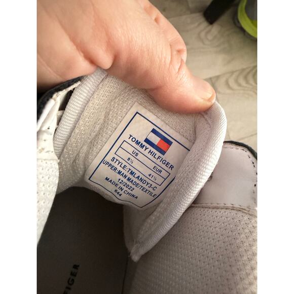 Tommy Hilfiger high top sneakers shoes mens sz 8.5 red,white,blue - Picture 6 of 12